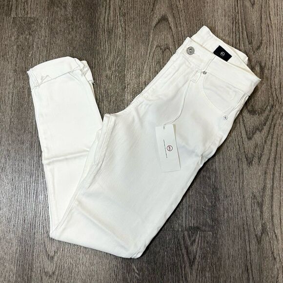 AG ADRIANO GOLDSCHMIED FARRAH SKINNY ANKLE JEANS--WHITE SIZE 24 - Picture 2 of 11